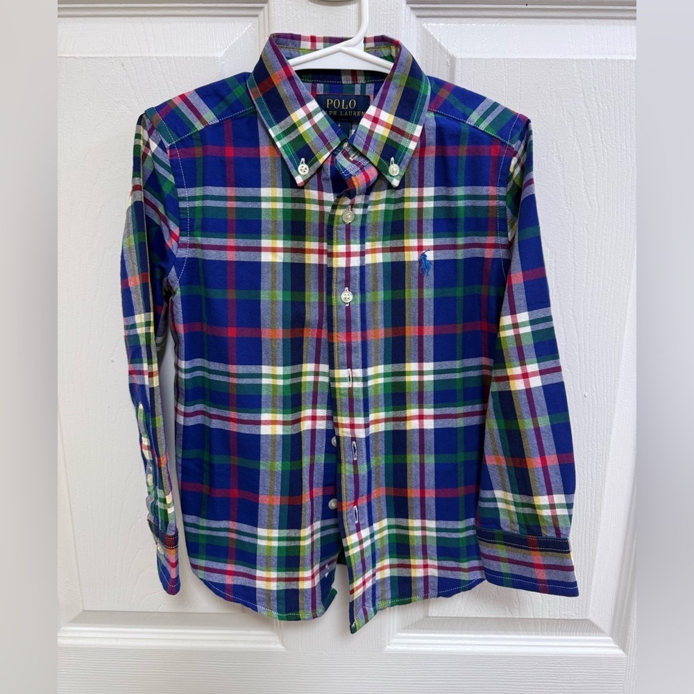 Polo by Ralph Lauren Blue Multi-Color Plaid Button-Down Shirt